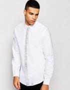 Nicce London Shirt With Printed Placket - White
