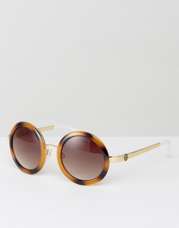 Kurt Geiger Round Sunglasses - Brown