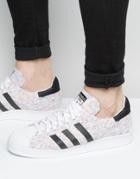 Adidas Orignals Superstar 80's Primeknit Sneakers In White S75845 - White