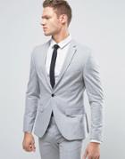 Selected Homme Super Skinny Suit Jacket In Light Gray - Gray