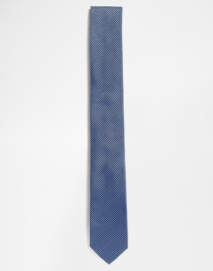 Esprit Squares Silk Tie - Blue