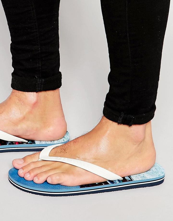 Ted Baker Flyxx Print Flip Flops - White