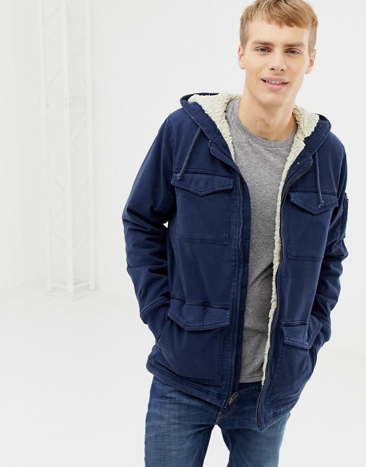 Hollister Twill Workwear Jacket - Navy