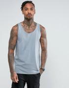 Asos Skater Tank In Blue - Blue
