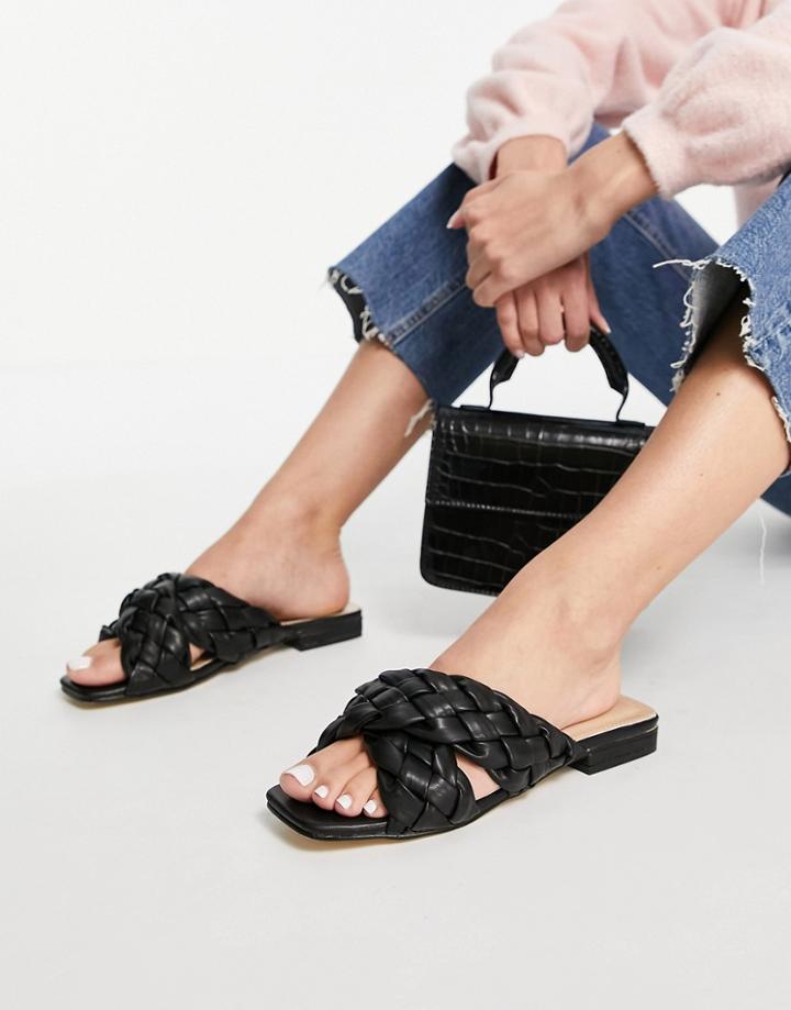 Raid Destiny Braided Slide Sandals In Black