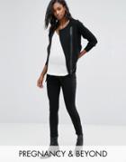 Bandia Maternity Over The Bump Jegging With Removable Bump Band - Black