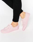 Asos Dagnall Canvas Lace Up Sneakers - Pink