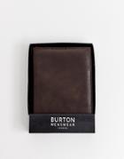 Burton Menswear Faux Leather Passport Holder In Dark Brown - Brown