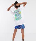 Crooked Tongues Oversized T-shirt With Trippin Bear Print