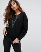 G-star Aese Zip Logo Sweater - Black