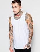 Asos Skater Vest With Mesh Back Panel - White