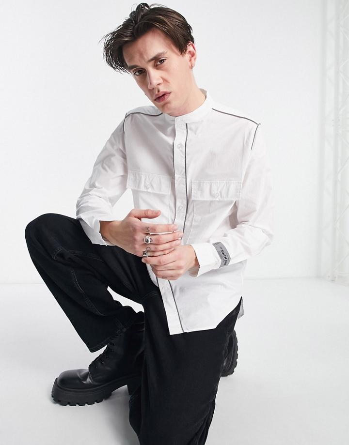 Sixth June Shirt With Reflective Biding In White
