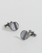 Ted Baker Check Cufflinks - Silver