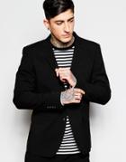 Lindbergh Suit Jacket In Slim Fit In Black - Black