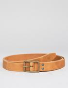 Minimum Leather Belt In Tan - Tan