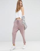 Asos Super Slouch Oversized Joggers - Purple