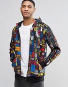 Adidas Originals Multicolour Logo Zip Hoodie Az1099 - Black