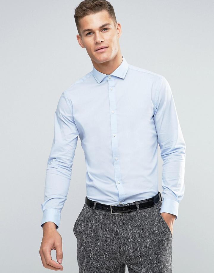 Esprit Plain Smart Shirt - Pastel Blue