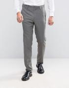 Asos Skinny Suit Pant In Gray Micro Texture - Gray