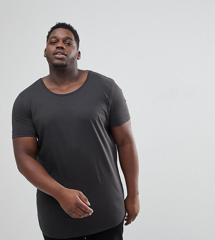 Lee Plus Shaped T-shirt In Black - Black