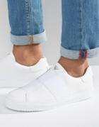 Armani Jeans Logo Sneakers In White - White