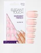 Elegant Touch Statement French Glitter Tip Nail - French Glitter