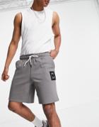 Puma Hoops Sweat Shorts In Gray-grey