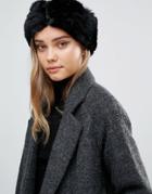 Ted Baker Mini Bow Faux Fur Headband - Black