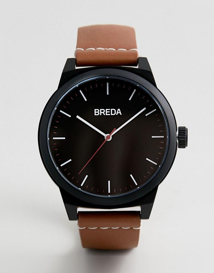Breda Men's Analog Display Quartz Brown Watch - Brown
