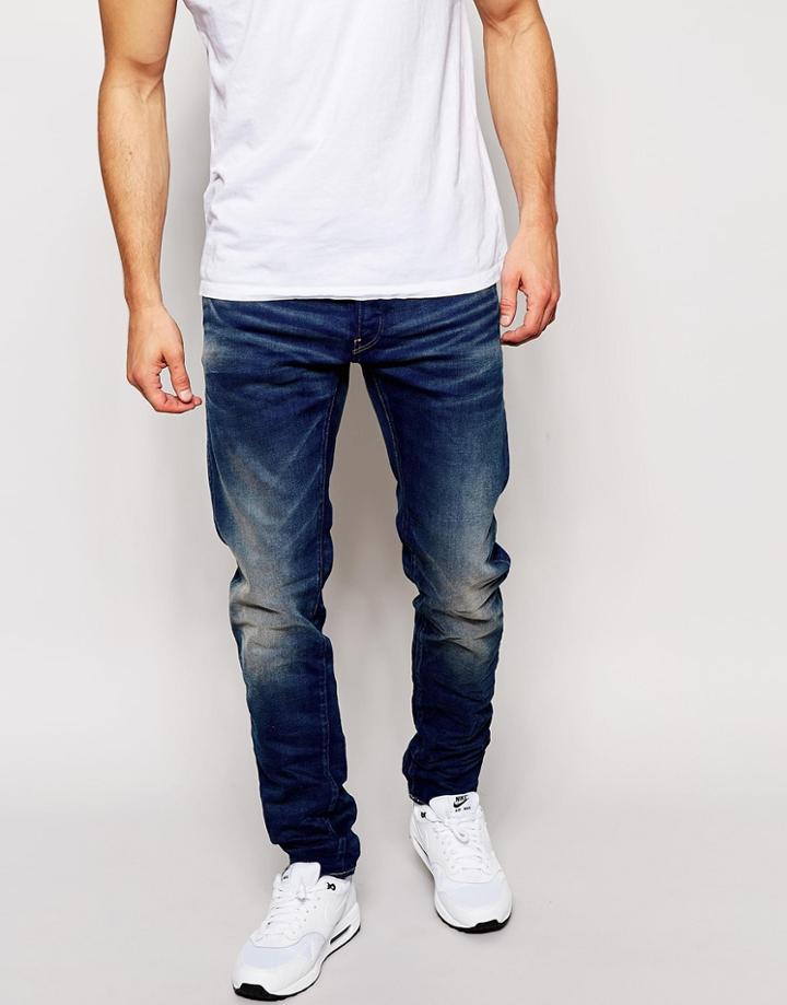 G-star Jeans 3301 Slim Fit Firro Medium Aged Vintage Wash - Blue