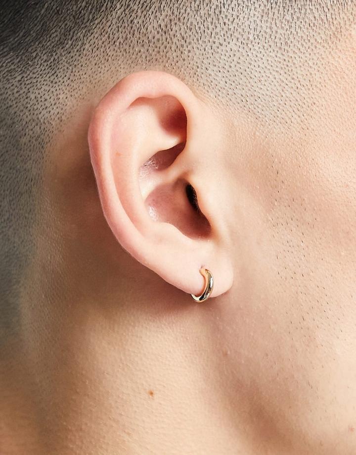 Topman Huggie Earrings In Gold