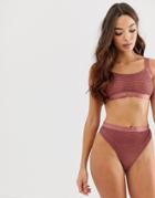 Asos Design Aletia Large Fishnet High Waist Pant-brown
