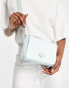 Truffle Collection Flap Crossbody Bag In Mint-green