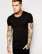 Asos Extreme Muscle Fit T-shirt With Crew Neck And Stretch - Black