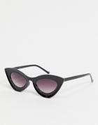 Madein. Chunky Frame Cat Eye Sunglasses-black