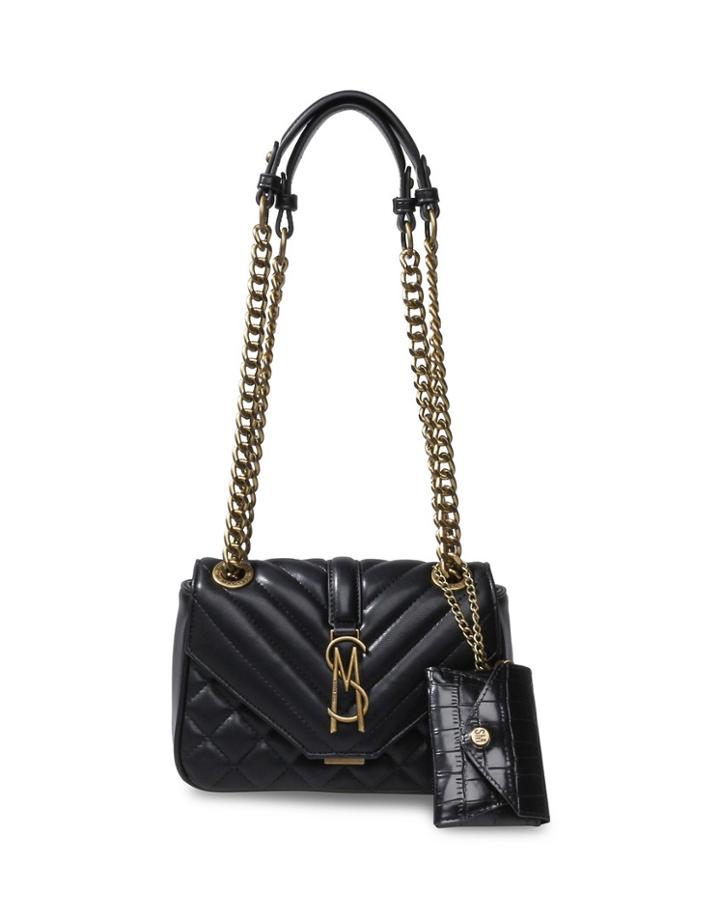 Steve Madden Bcarmel Shoulder Bag In Black Quilt