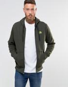 The North Face Zip Up Hoodie With Tnf Logo In Green - Green