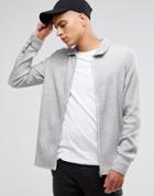 Selected Theo Zip Through Sweat Shirt - Gray