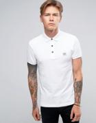 Boss Orange Pavlik Logo Polo Stretch Pique - White