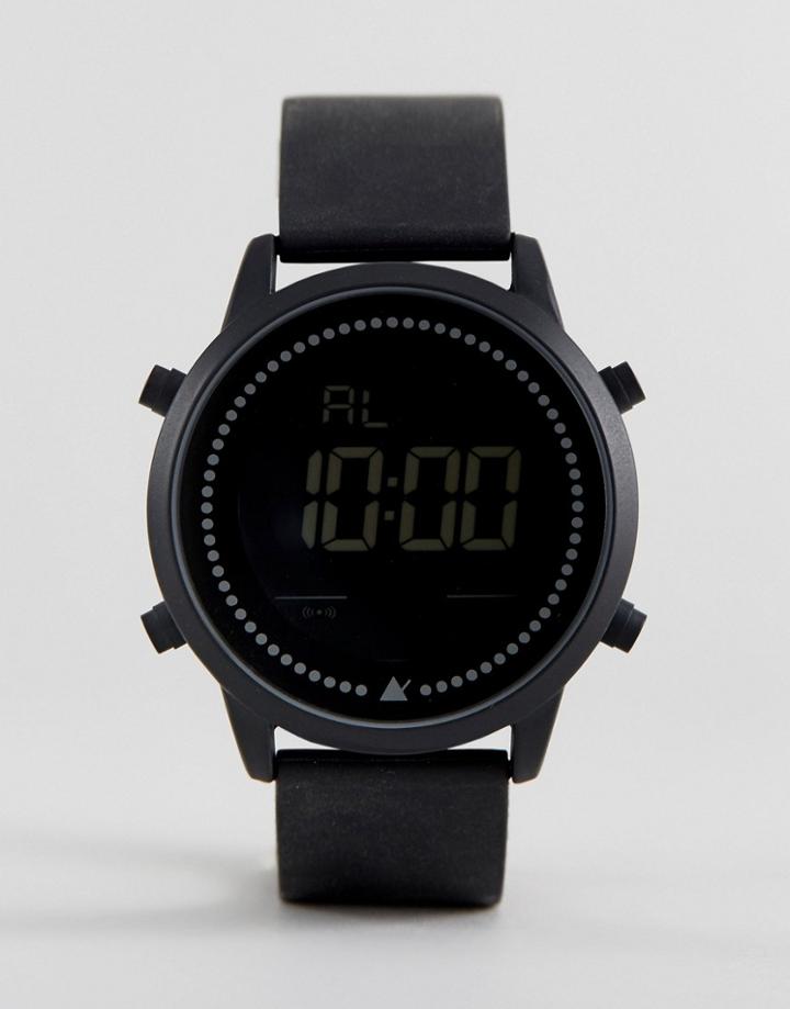 Asos Oversized Digital Watch In Monochrome - Black