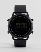 Asos Oversized Digital Watch In Monochrome - Black