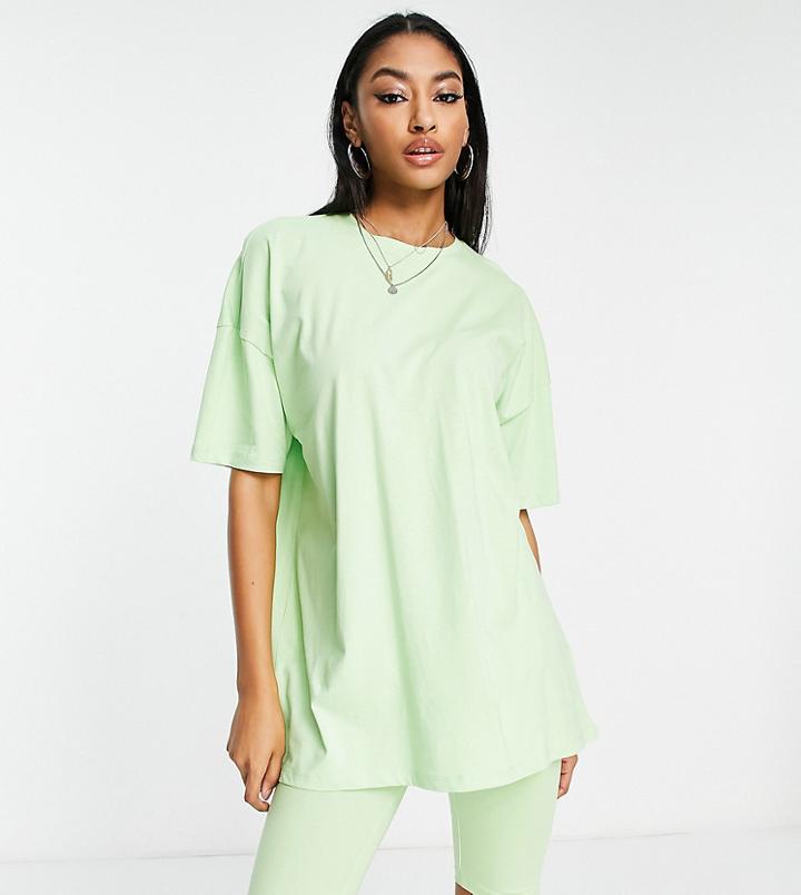 Only Tall Exclusive 2 Pack T-shirt And Legging Short Set In Pistachio-green