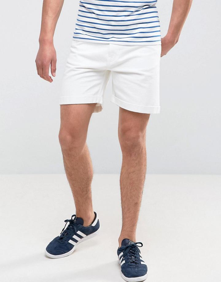 Weekday Vacant Denim Shorts White - White