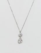 New Look Pretty Teardrop Pendant Necklace - Silver