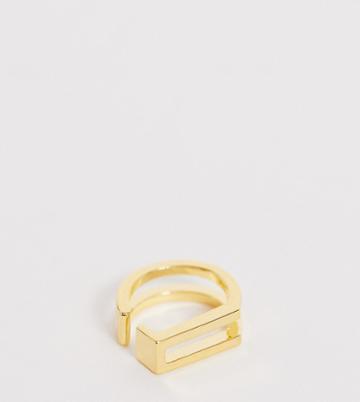 Astrid & Miyu Gold Plated Wishbone Earring - Gold