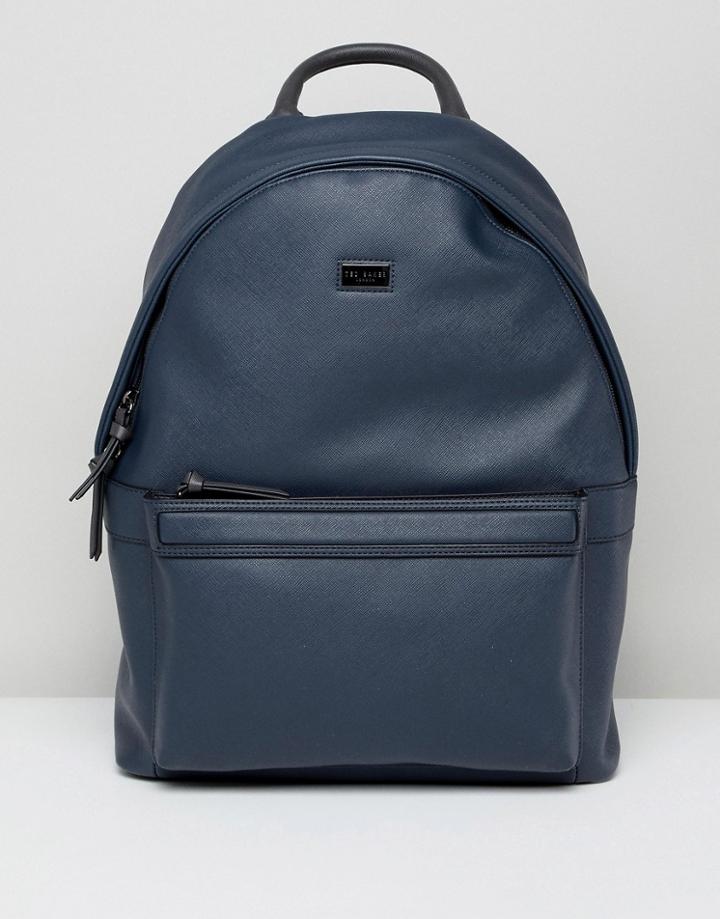 Ted Baker Sagrada Backpack In Crossgrain - Navy