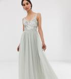 Needle & Thread Sequin Maxi Dress In Mint Green