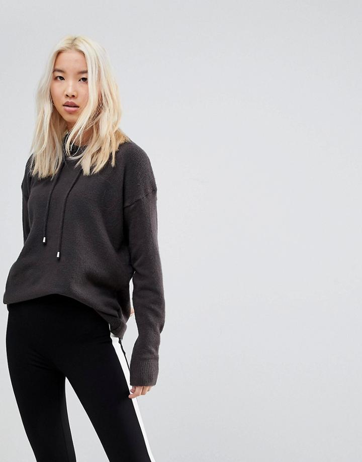 B.young Knitted Hoodie - Gray