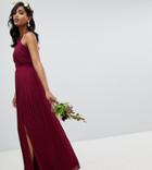 Tfnc Pleated Bridesmaids Maxi Dress - Red