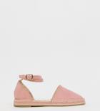 Asos Design Jiffy Pointed Studded Espadrilles-pink